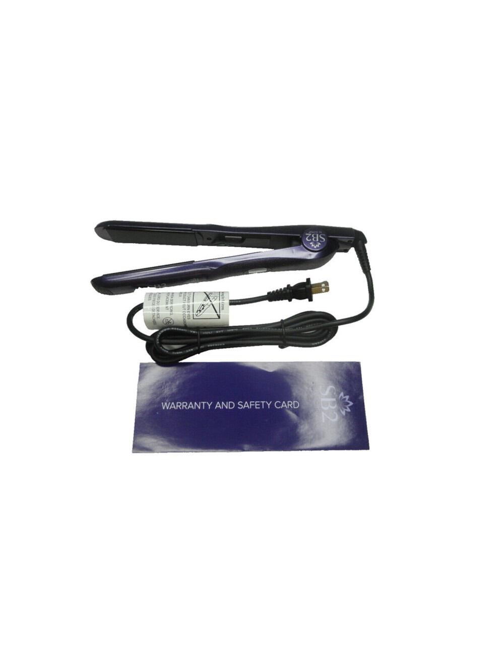 SB2 By Sutra Tourmaline Infused Ceramic 1" Digital Flat Iron straightener Purple